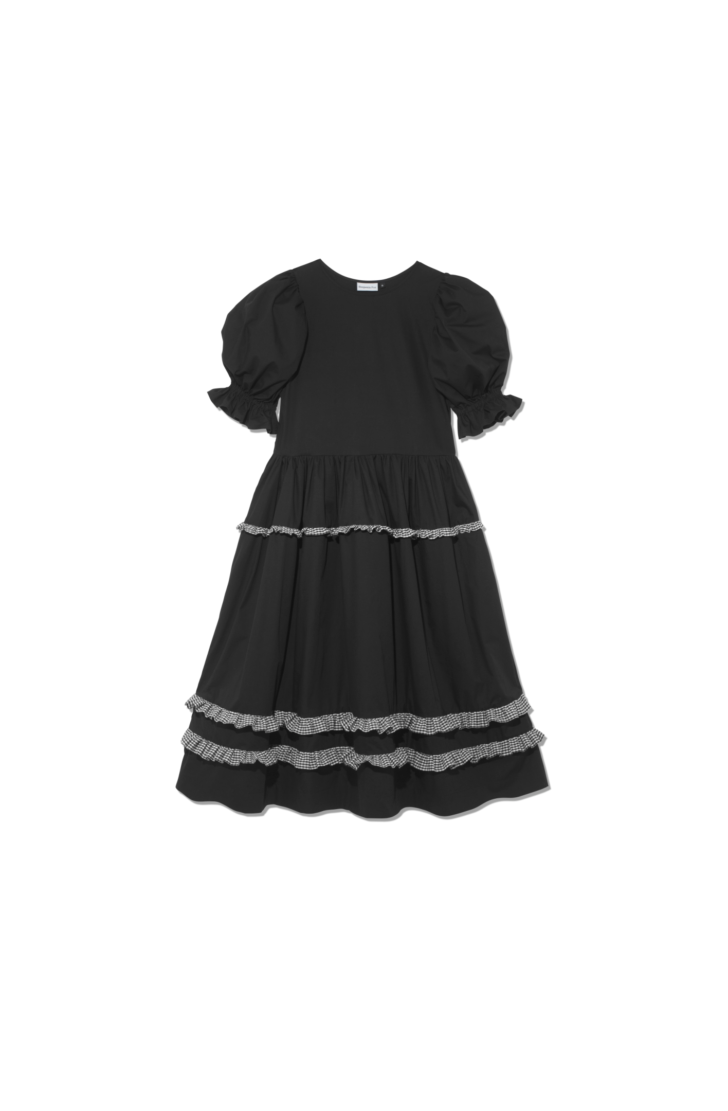 Black dress with big sleeves best sale