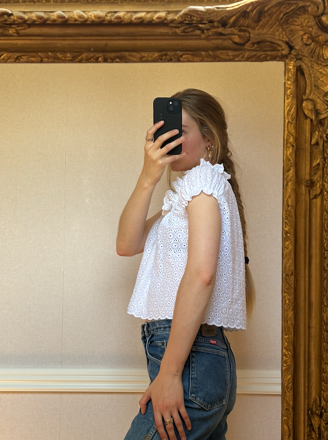 SAMPLE SALE Top in Broderie Anglaise