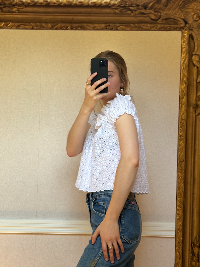 SAMPLE SALE Top in Broderie Anglaise